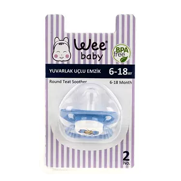 پستانک پشت چاپ دار سر گرد وکیوم سایز 2 (کد 830) وی بیبی Wee baby